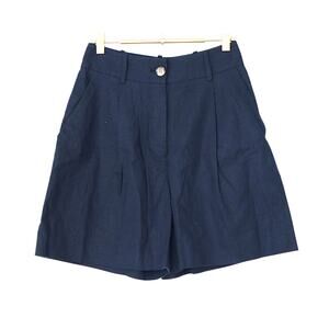 ALEX MARIE Reina Stretch Linen Shorts - Navy - 2